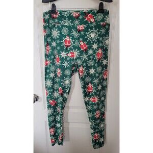 Women's LuLaRoe TC2 Santa Snowflake Leggings